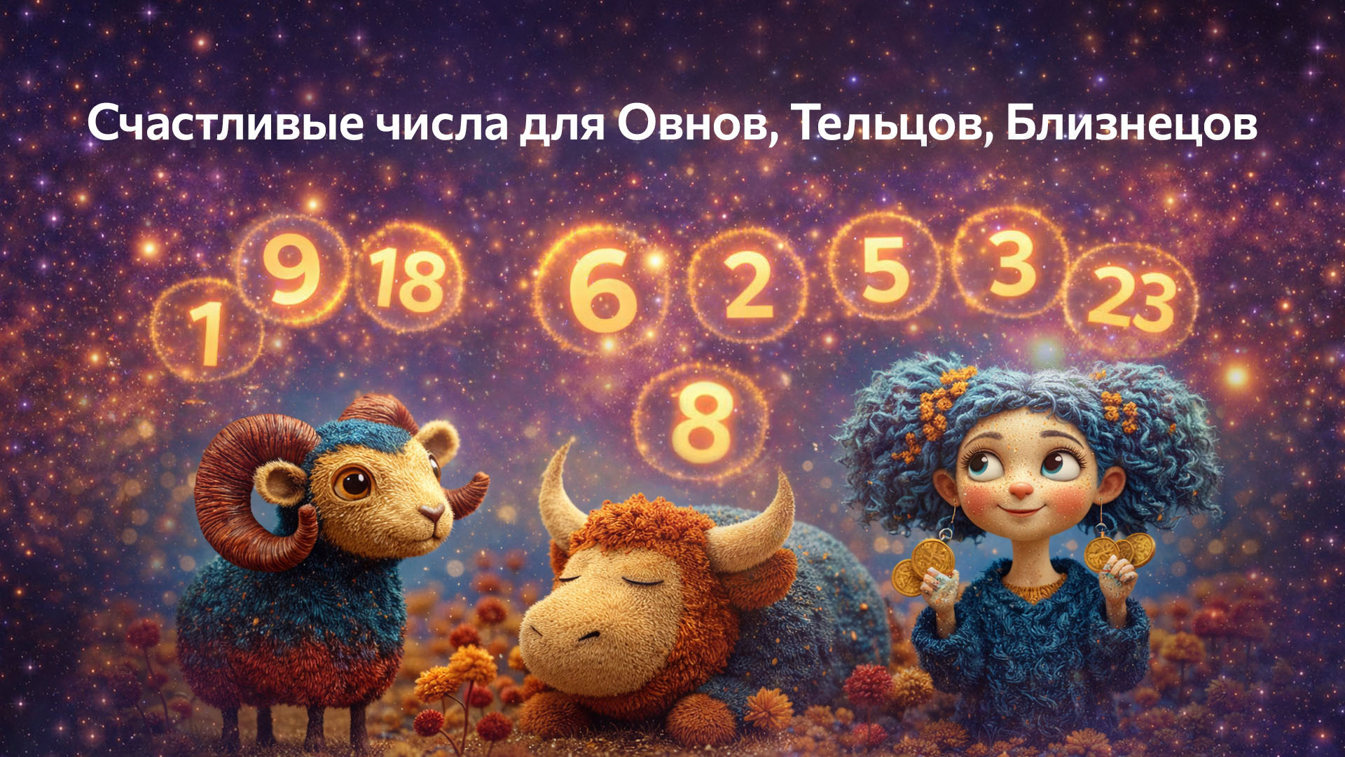 Счастливые числа для Овнов, Тельцов, Близнецов