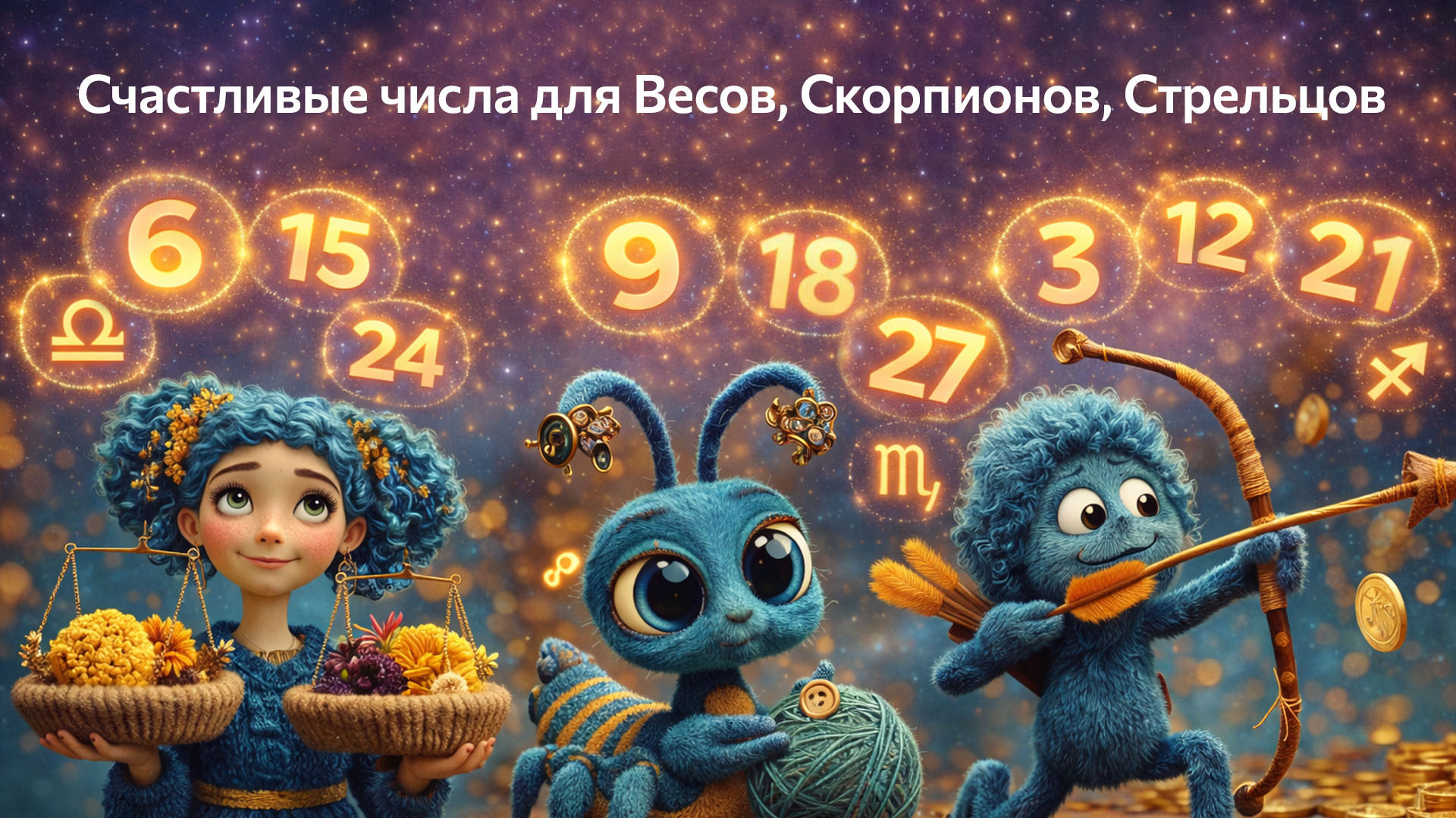 Счастливые числа для Весов, Скорпионов, Стрельцов