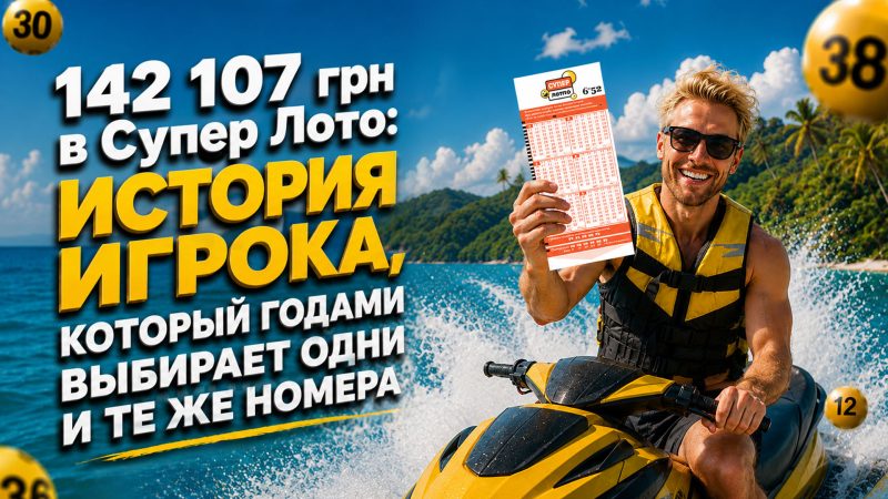 142 107 грн в Супер Лото: история игрока, который годами выбирает одни и те же номера