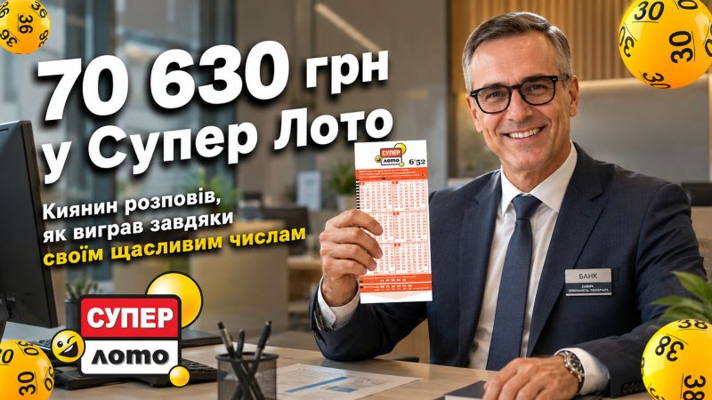 Виграв 70 630 грн у Супер Лото: киянин розповів про свою систему гри, щасливі числа та плани на виграш
