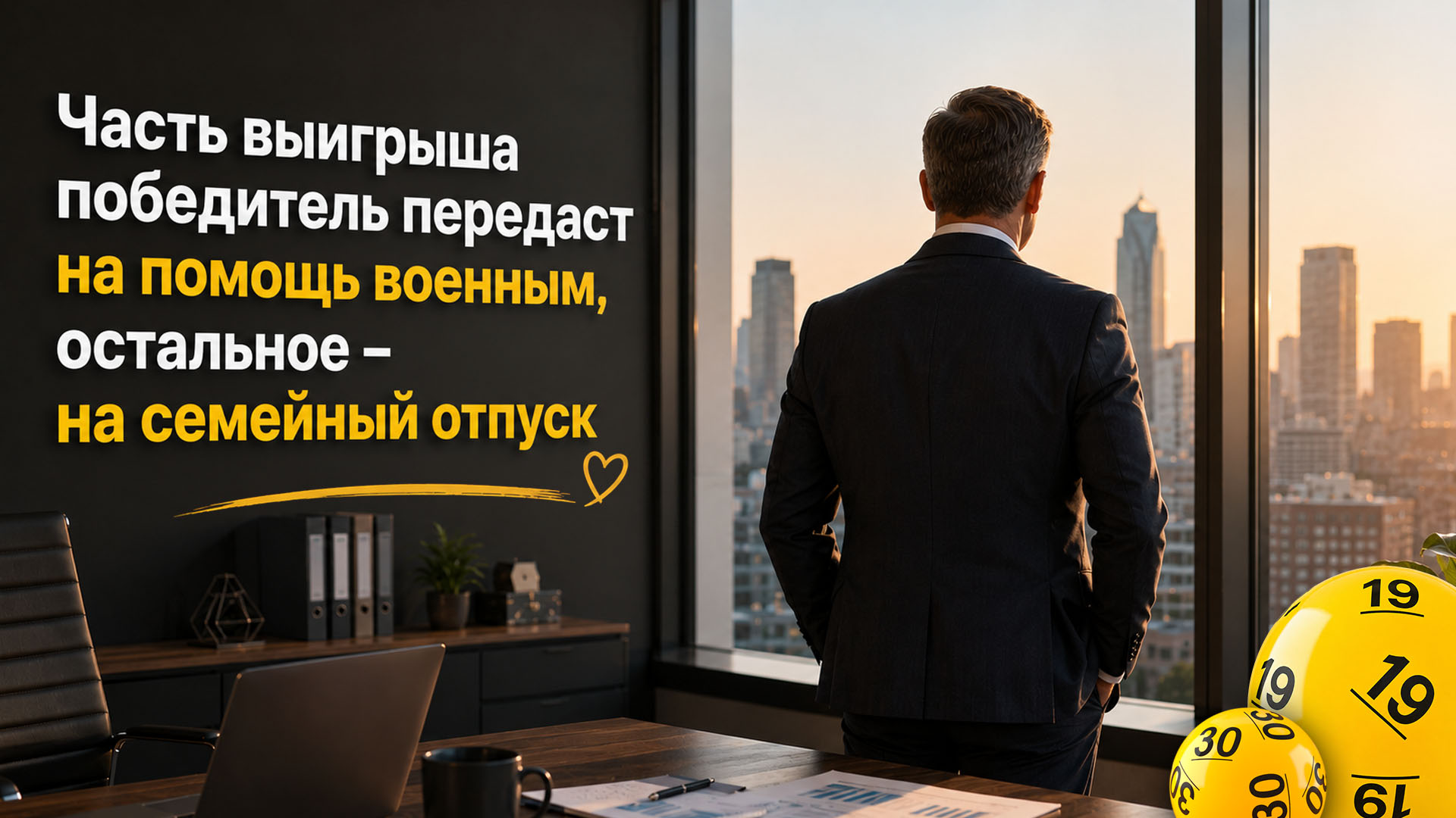 Часть выигрыша победитель передаст на помощь военным, остальное – на семейный отпуск