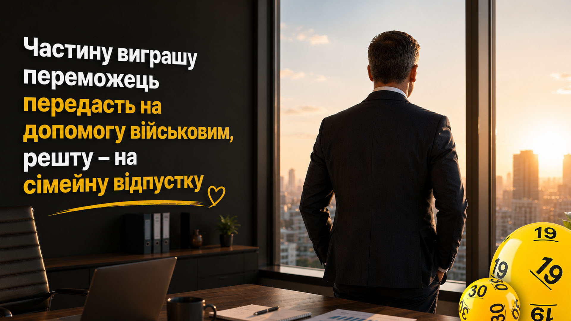 Частину виграшу переможець передасть на допомогу військовим, решту – на сімейну відпустку
